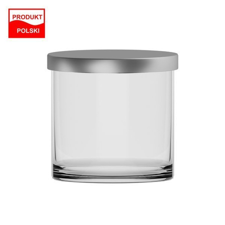 Pojemnik szklany z pokrywką metalową Inga 600 ml 10x10 cm Trend Glass