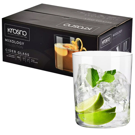 Szklanki na drinki do Cydru 6szt 500ml Mixology Krosno