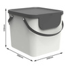 Rotho Albula 40L Waste Segregation Bin - White