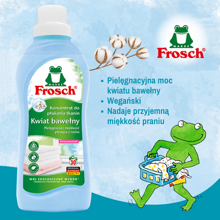 Frosch Płyn do Płukania Kwiat Bawełny - Koncentrat 750ml