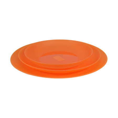 Komplet 6 talerzy okrągłych 21,5 cm Weekend pomarańczowy bez BPA