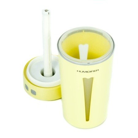 Ultradźwiękowy nawilżacz powietrza z aromaterapią wersja mini kolor żółty