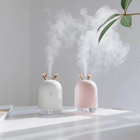 Ultradźwiękowy nawilżacz powietrza z lampką aromaterapia kolor różowy