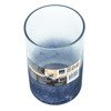 Świecznik szklany walec niebieski 12x20 cm